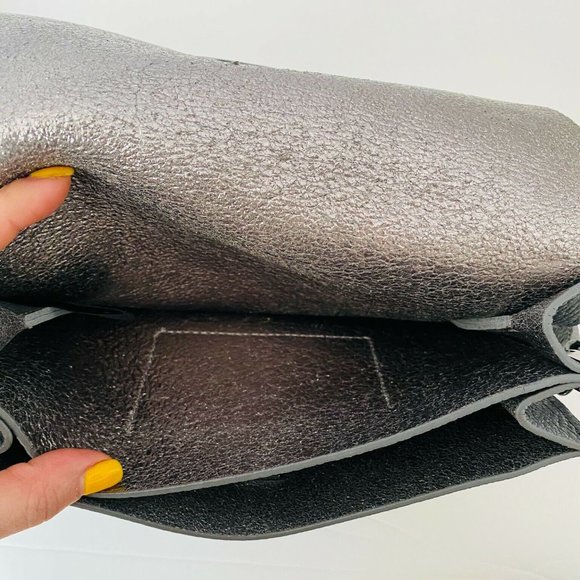 BOTKIER - Gray Crossbody Leather Purse -  ($228) - Picture 4 of 6